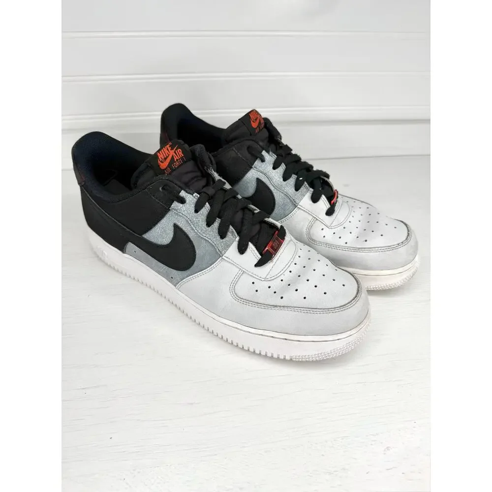 Nike Air Force 1 ‘07 LV8 Low Silver Black Men’s Size 12 Sneakers No Box - Picture 2 of 6